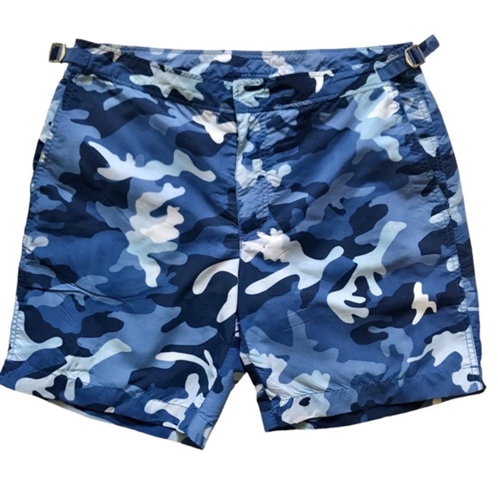 Polo by Ralph Lauren Men's Blue Camo Swim Trunks
